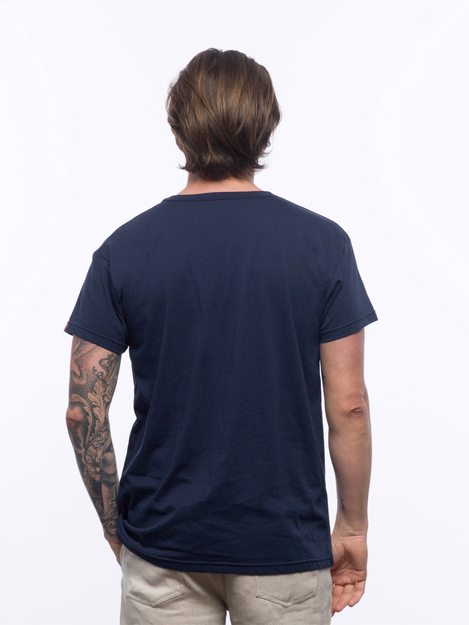 T-shirt Iconic Lin | Col rond | bleu