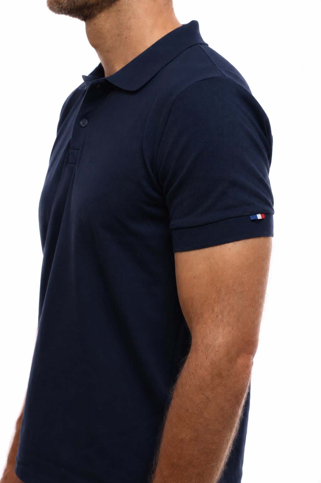 POLO HOMME COTON BIO MARINE
