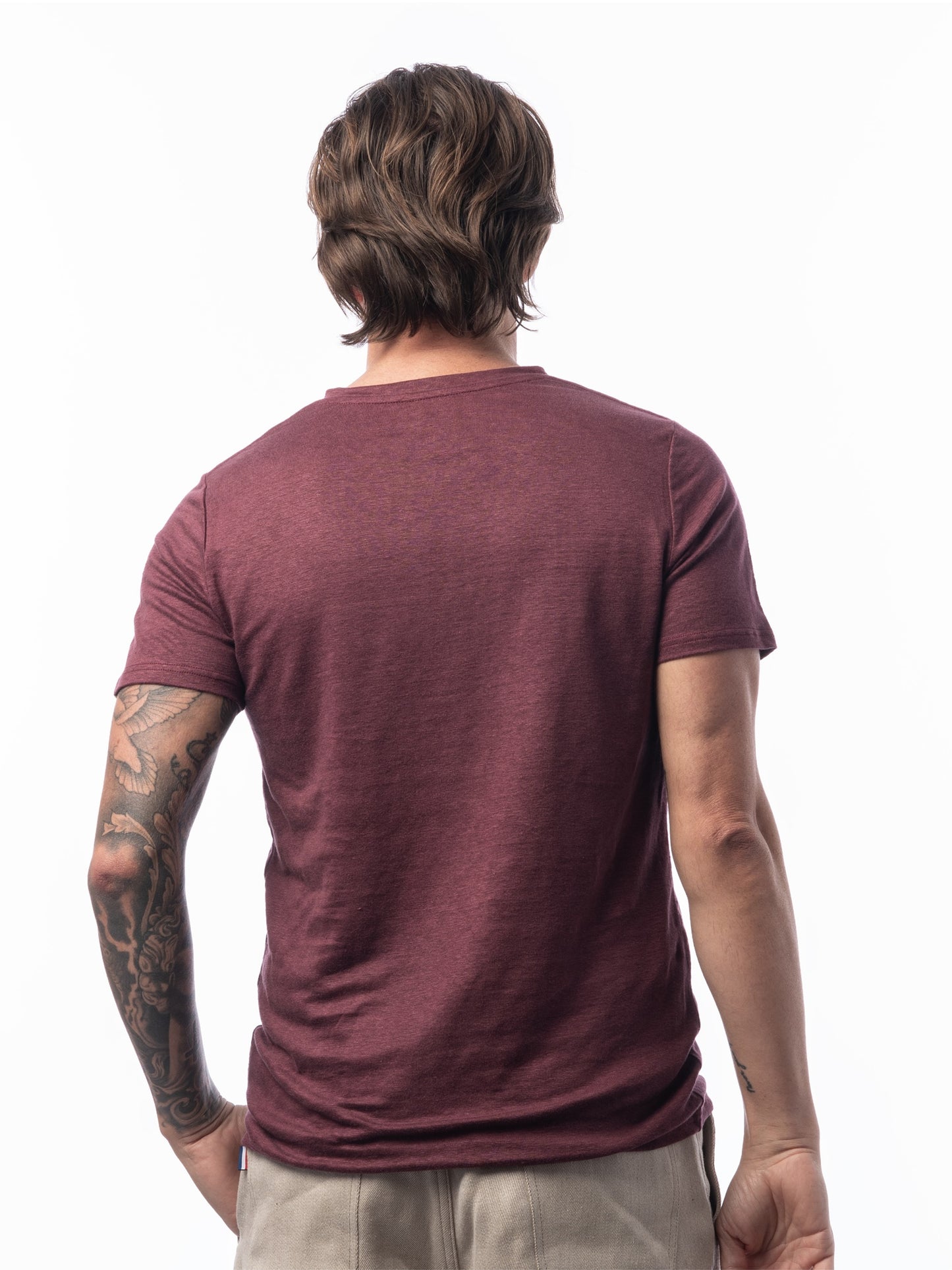 Homme | Col V | bordeaux