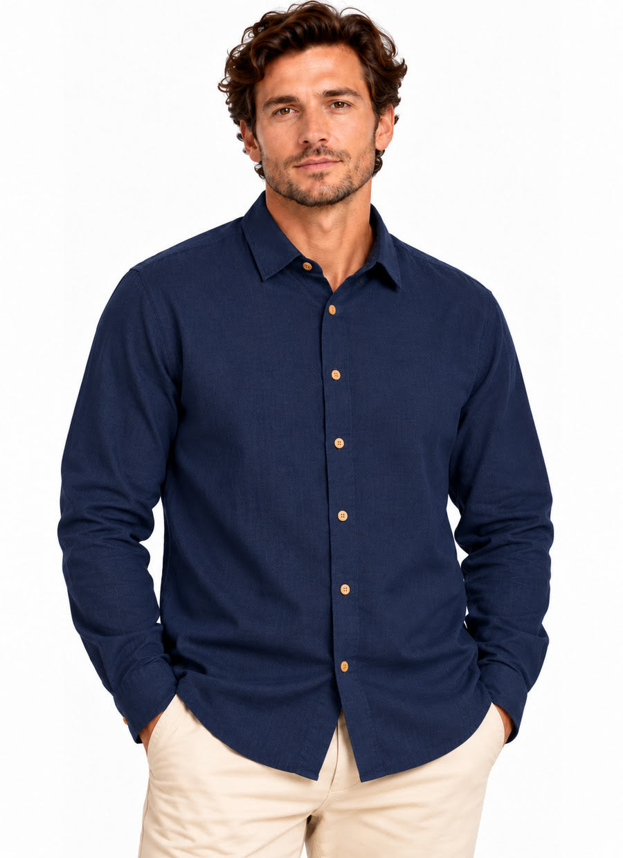 Chemise Lin | Homme | Bleu Marine