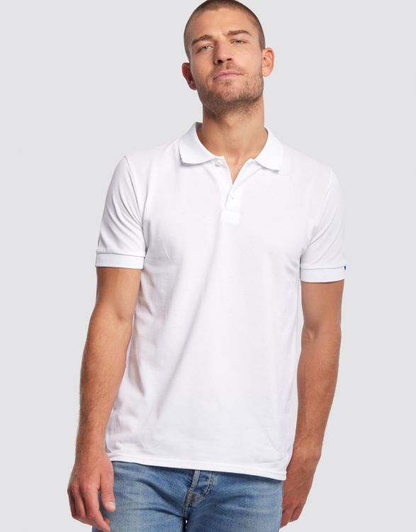 POLO HOMME COTON BIO BLANC