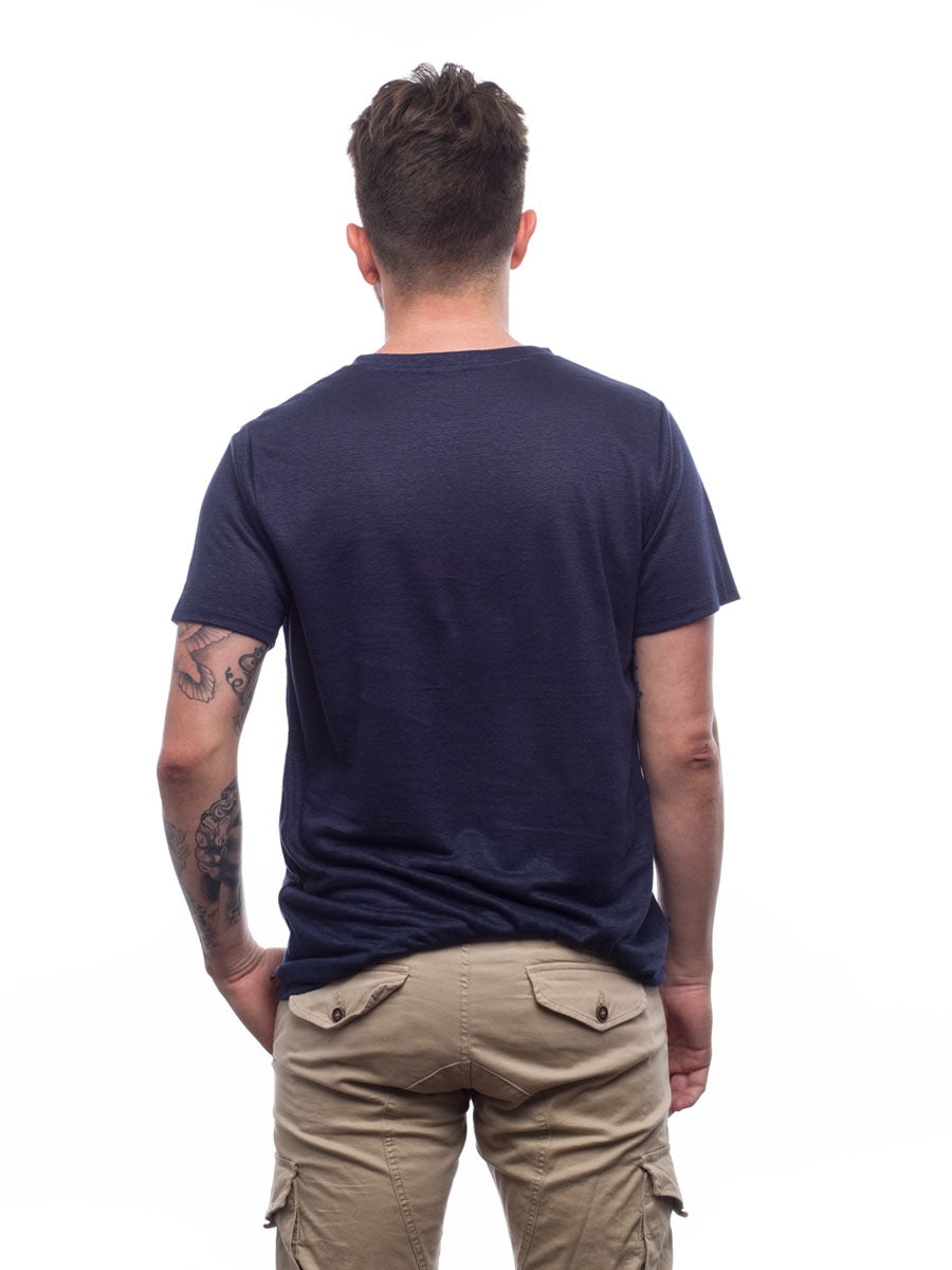Homme | Col V | bleu