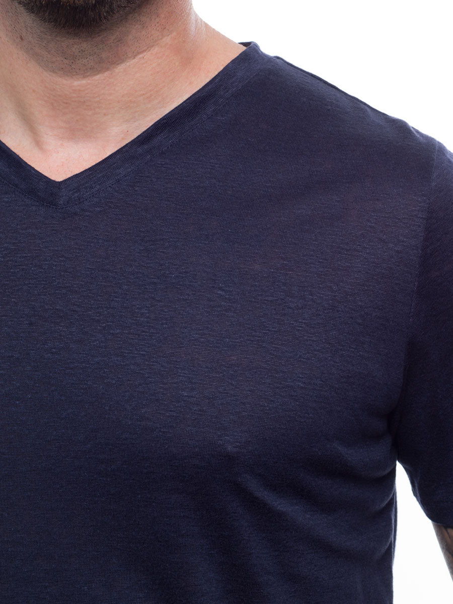 Homme | Col V | bleu