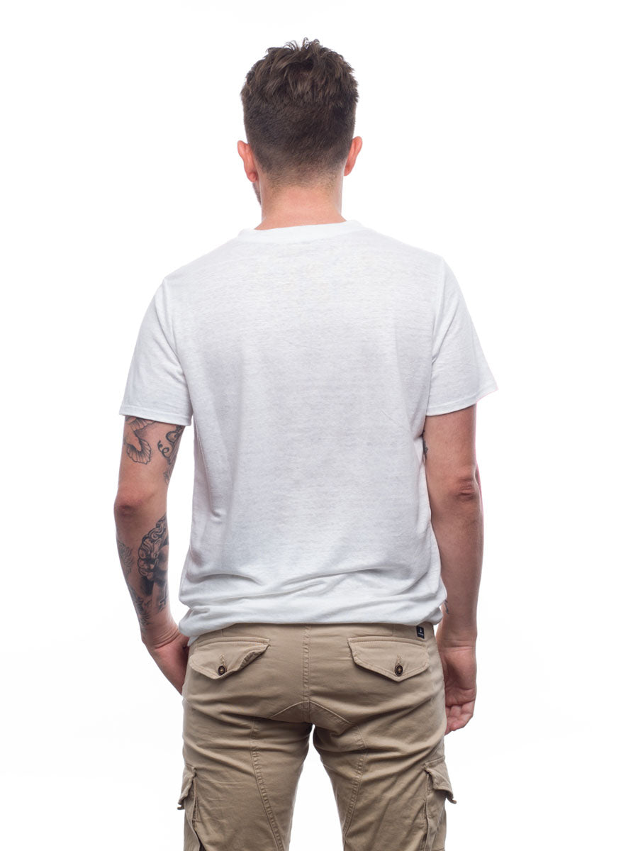 Homme | Col V | blanc