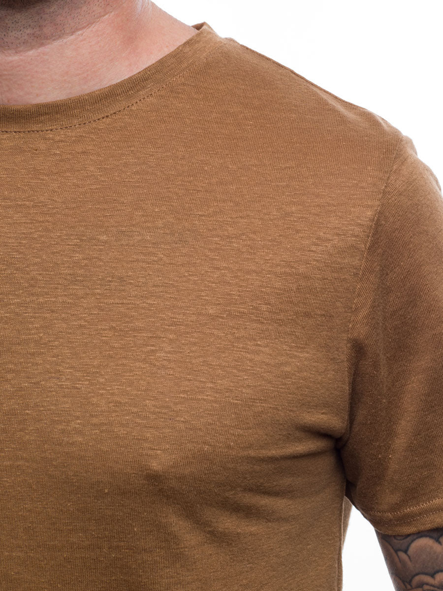Homme | Col rond | camel