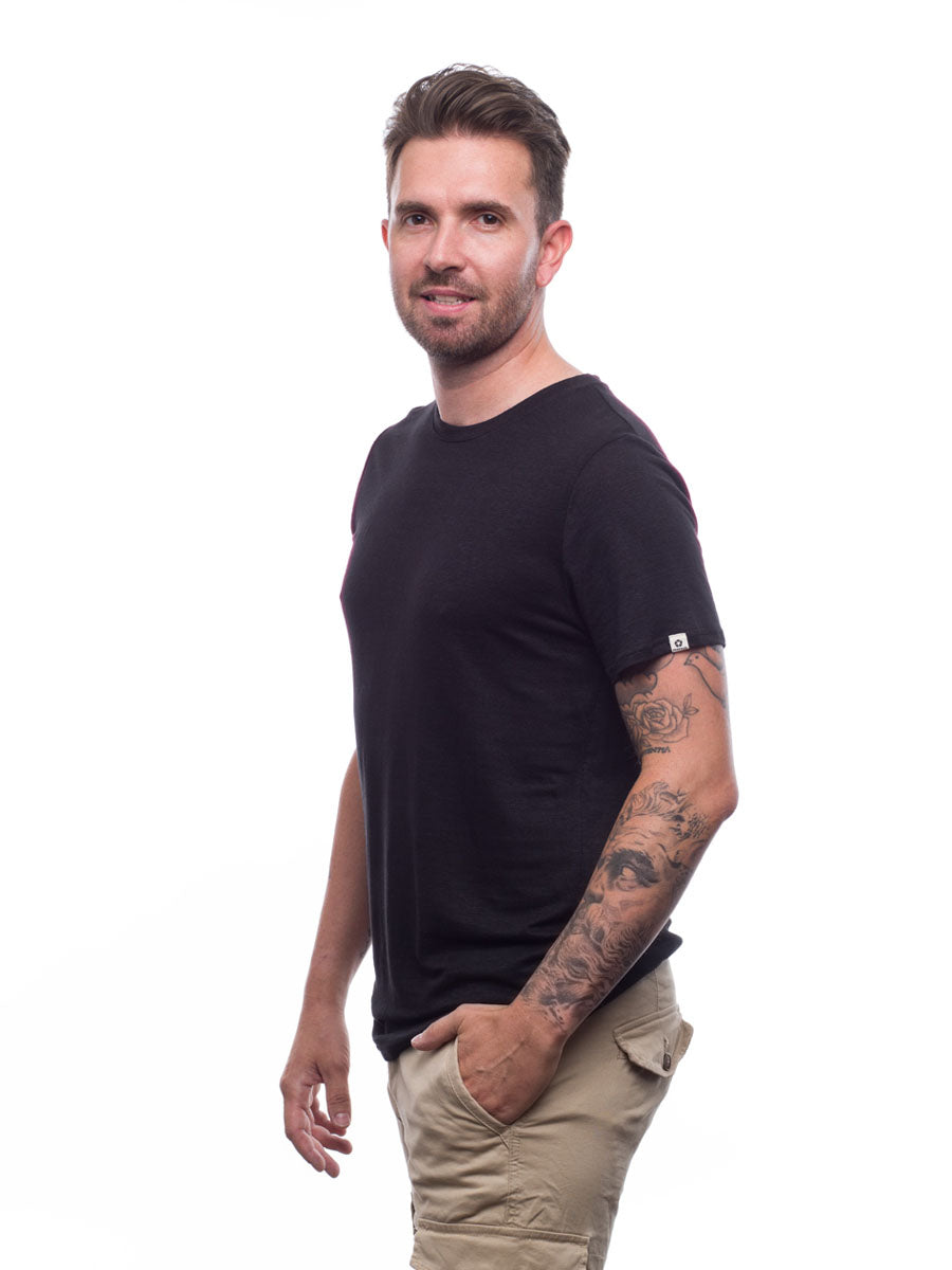 Homme | Col rond | noir
