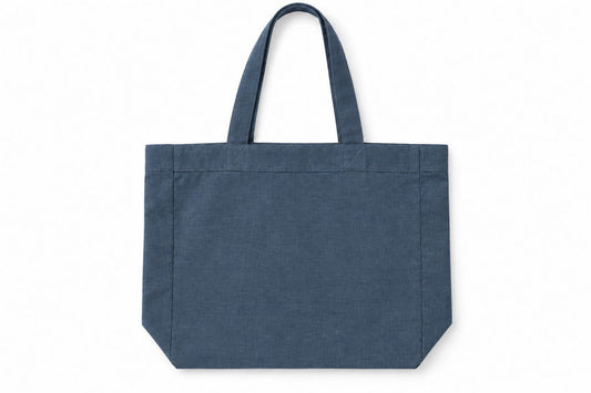 Grand cabas en lin | Bleu Marin