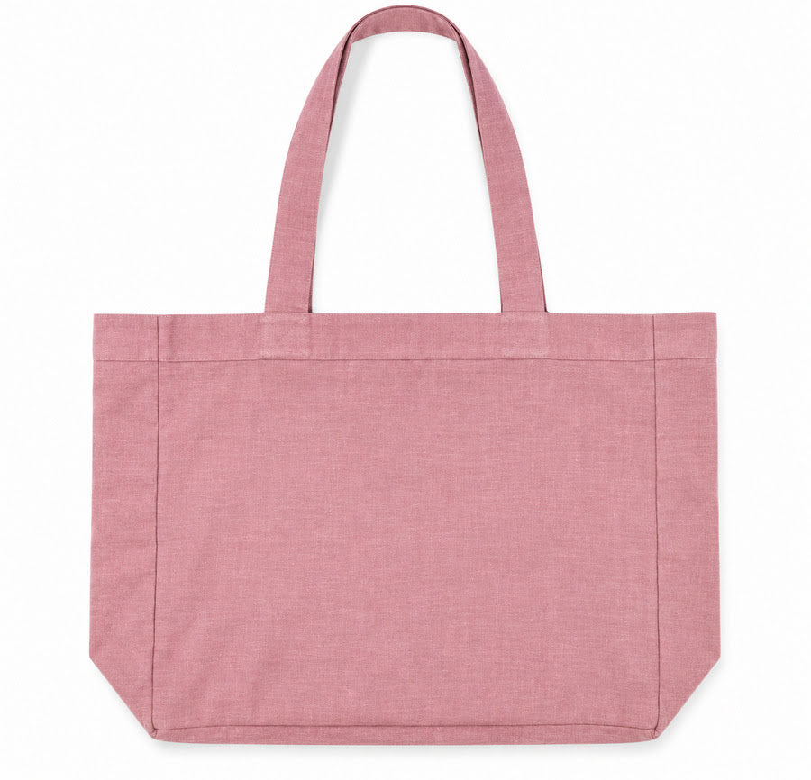 Grand cabas en lin | Rose Pâle