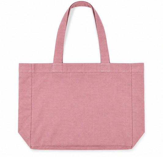 Grand cabas en lin | Rose Pâle