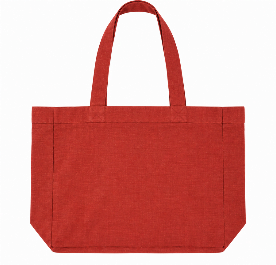 Grand cabas en lin | Terracotta