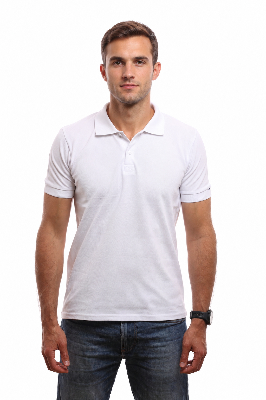 POLO HOMME COTON BIO BLANC