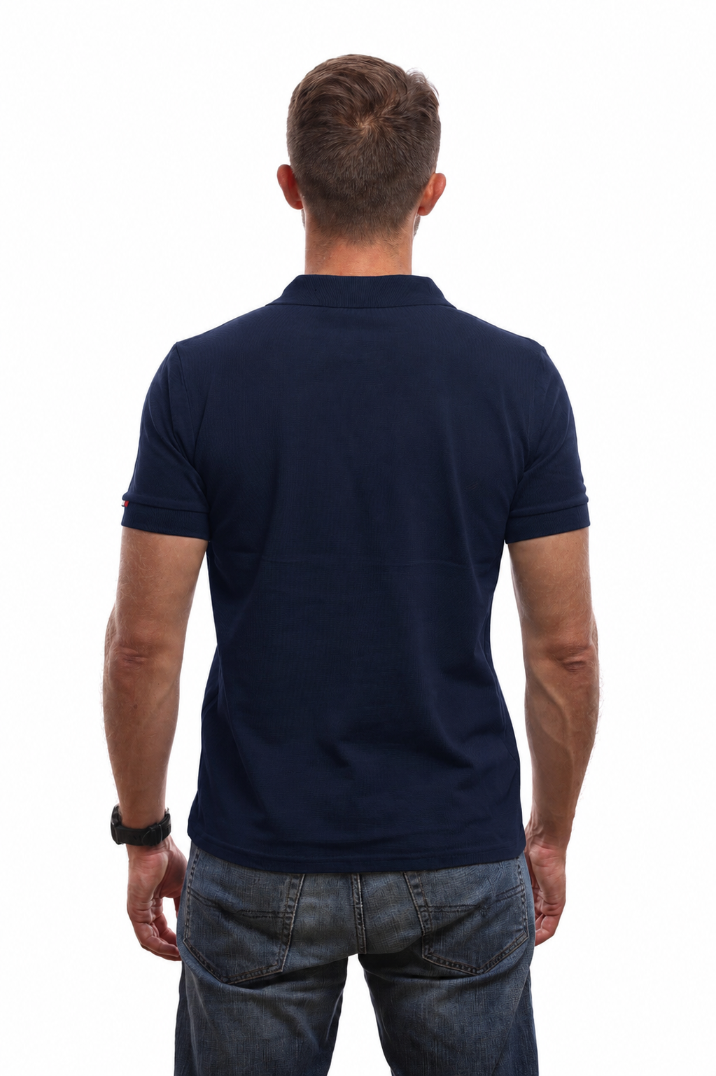 POLO HOMME COTON BIO MARINE