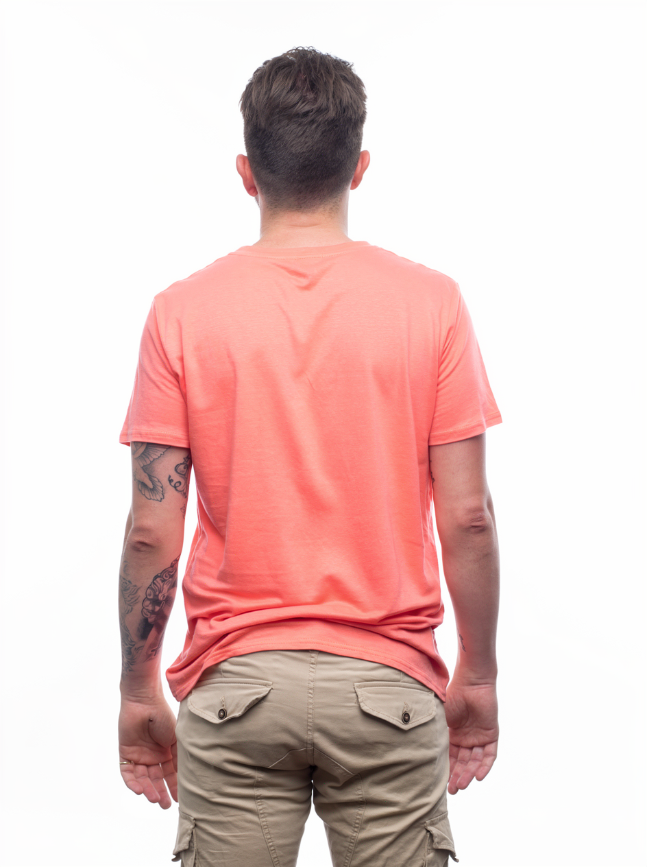 Homme | Col rond | corail