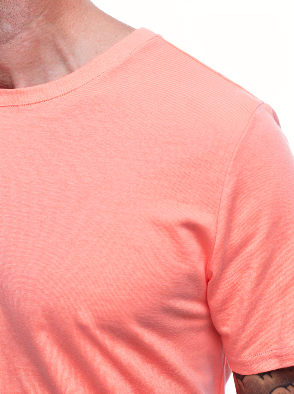 Homme | Col rond | corail