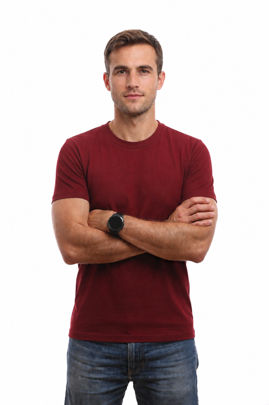 TEE HOMME COTON BIO BORDEAUX
