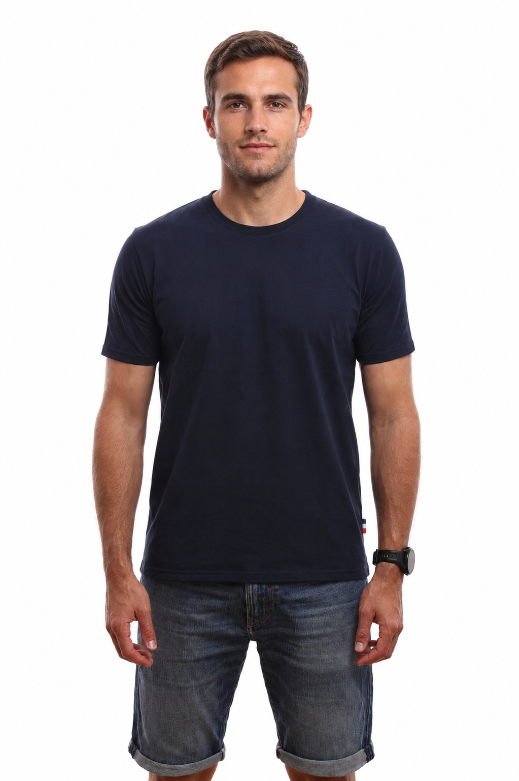 TEE HOMME COTON BIO MARINE