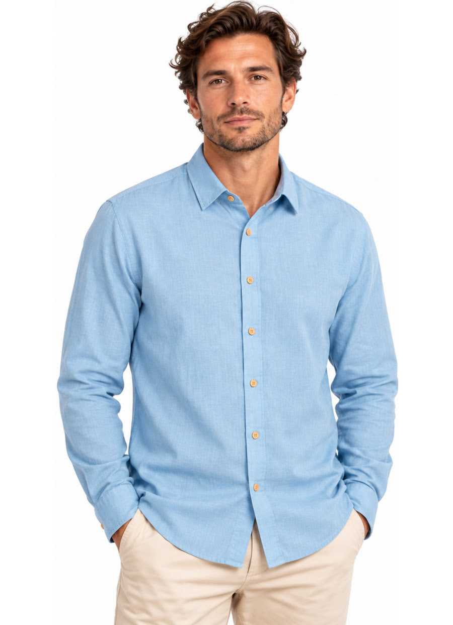 Chemise Lin | Homme | Bleu Ciel