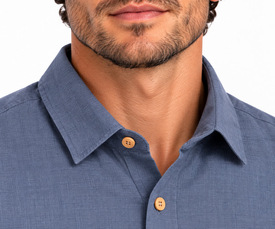 Chemise Chanvre | Homme | Bleu Horizon
