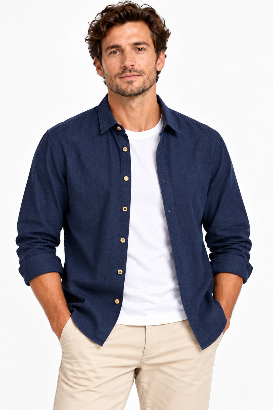 Chemise Lin | Homme | Bleu Marine