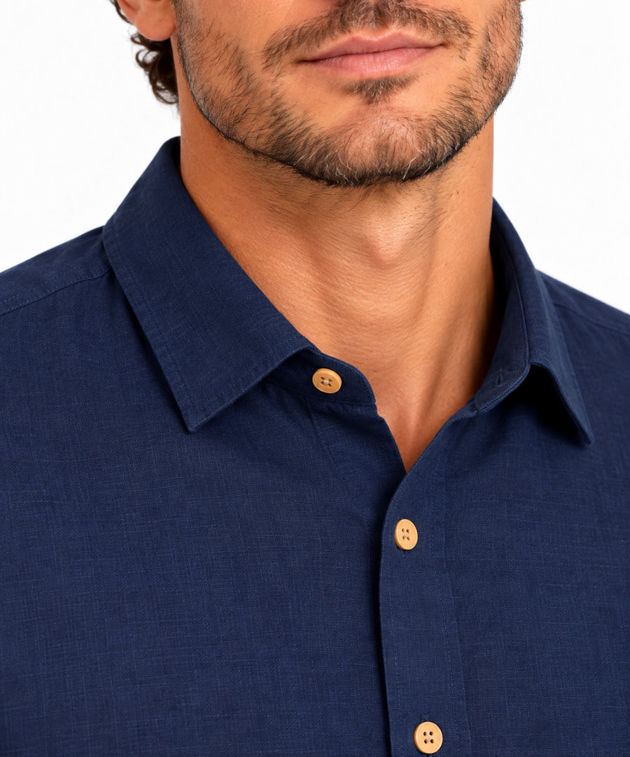 Chemise Lin | Homme | Bleu Marine