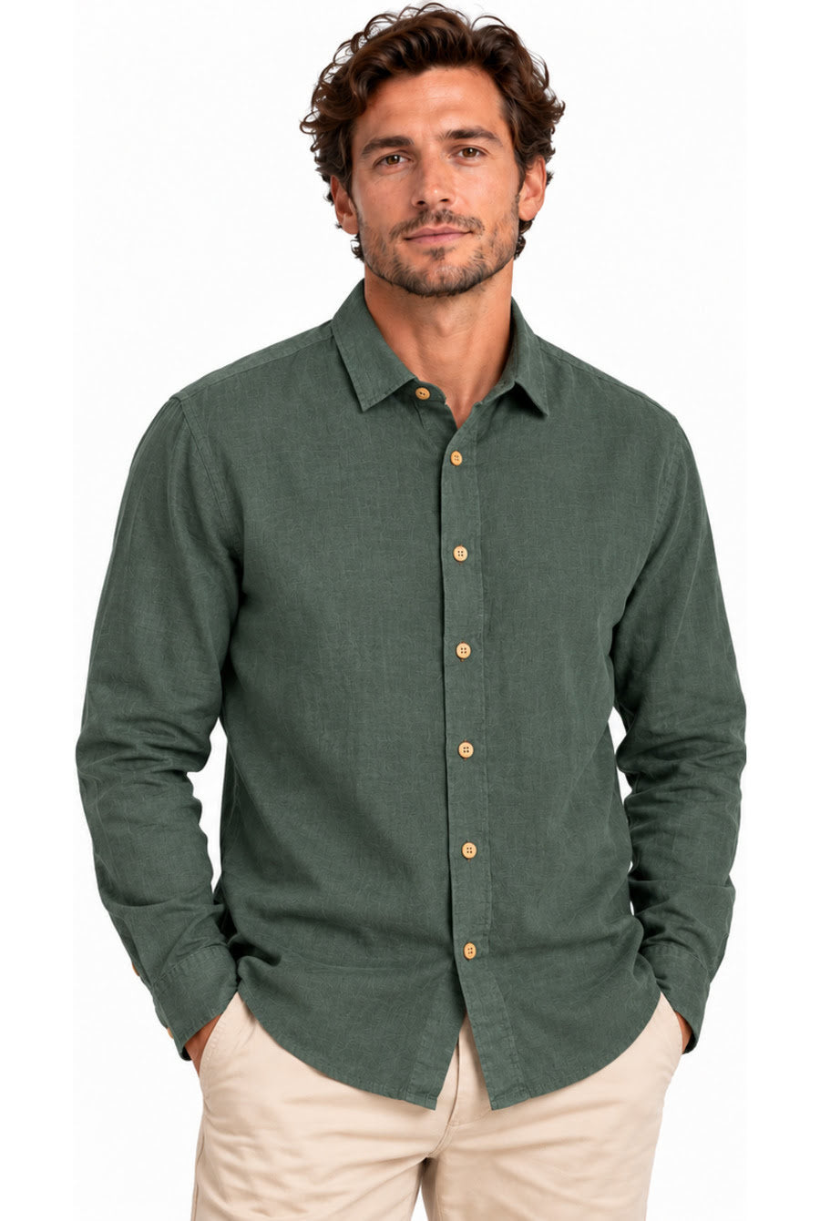 Chemise Chanvre | Homme | Vert Sylvestre