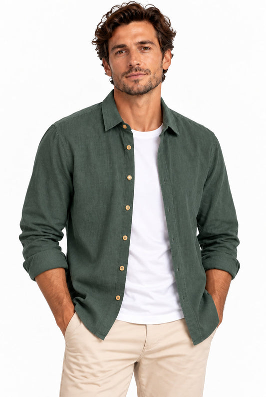 Chemise Chanvre | Homme | Vert Sylvestre