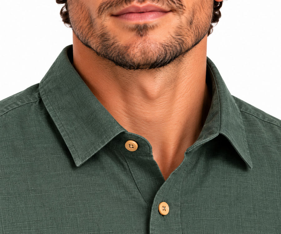Chemise Chanvre | Homme | Vert Sylvestre