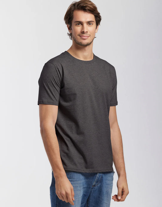 TEE HOMME COTON BIO GRIS FONCE