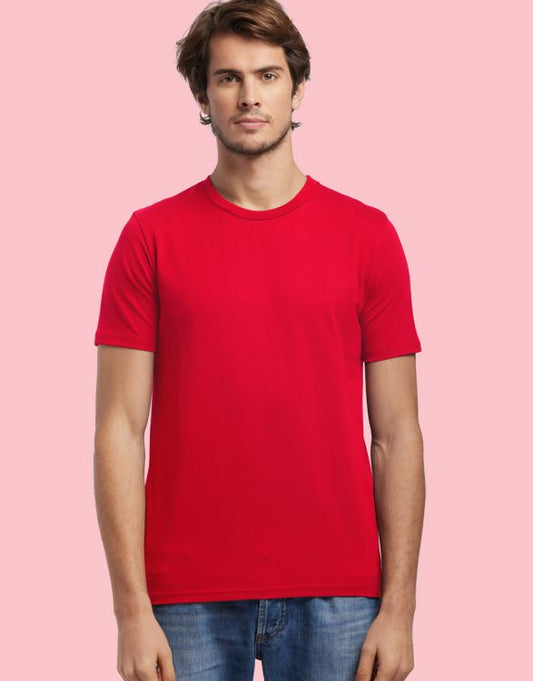 TEE HOMME COTON BIO ROUGE