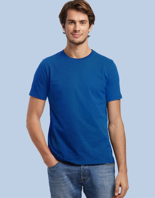 TEE HOMME COTON BIO BLEU ROI