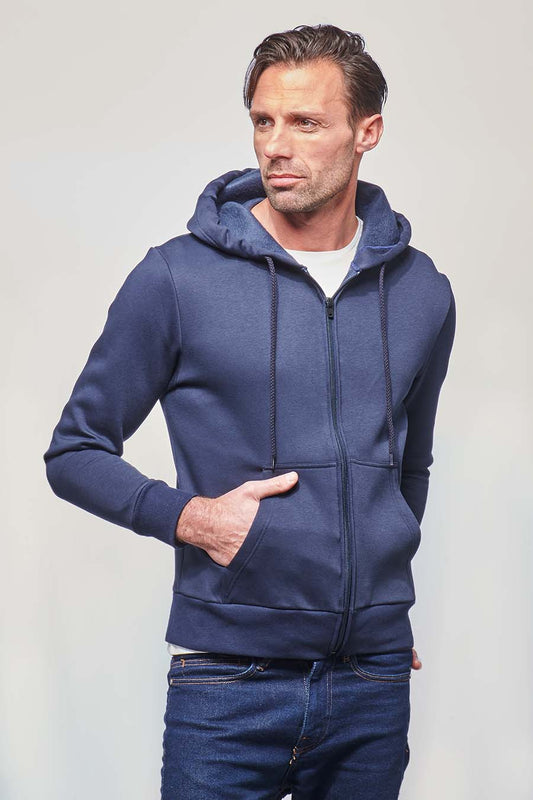 EMPREINTE HOODIE ZIP CAP MIXTE MARINE