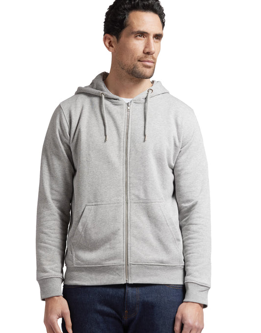 HOODIE ZIP CAP MIXTE GRIS CLAIR