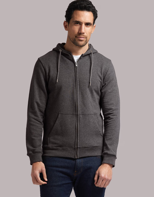 HOODIE ZIP CAP MIXTE GRIS FONCE