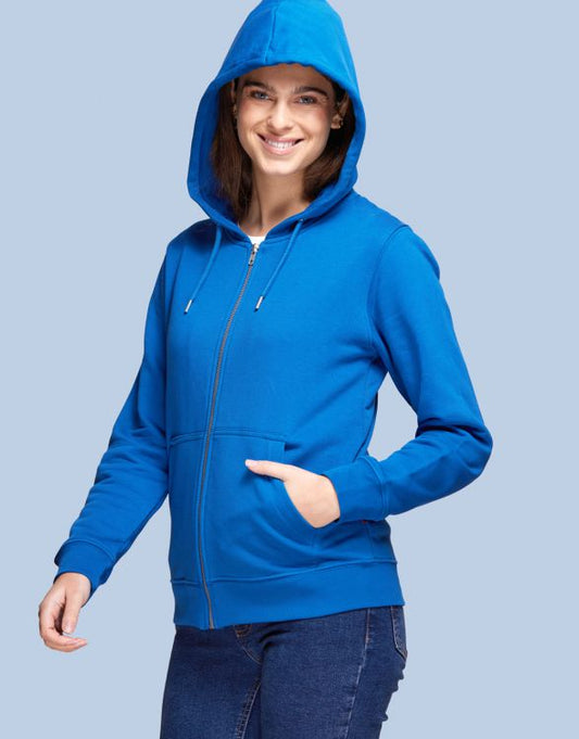 HOODIE ZIP CAP MIXTE BLEU ROI