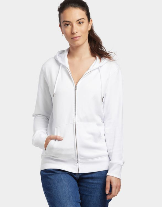 HOODIE ZIP CAP MIXTE BLANC