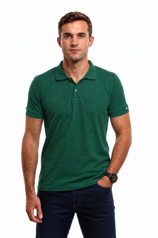 POLO HOMME COTON BIO VERT