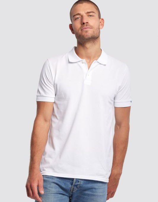 POLO HOMME COTON BIO BLANC