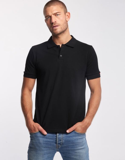 POLO HOMME COTON BIO NOIR