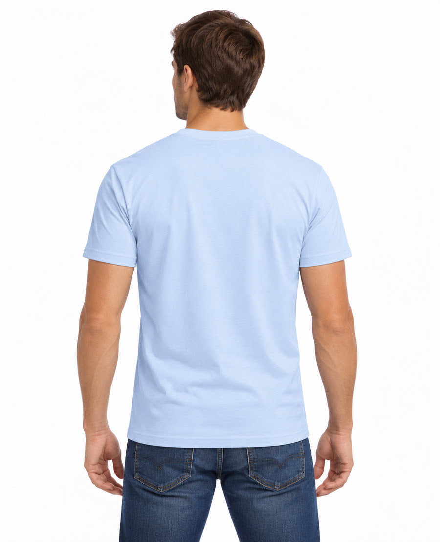 TEE HOMME COTON BIO BLEU CIEL
