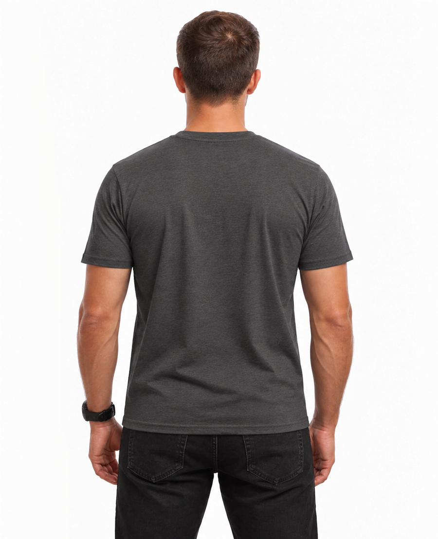 TEE HOMME COTON BIO GRIS FONCÉ