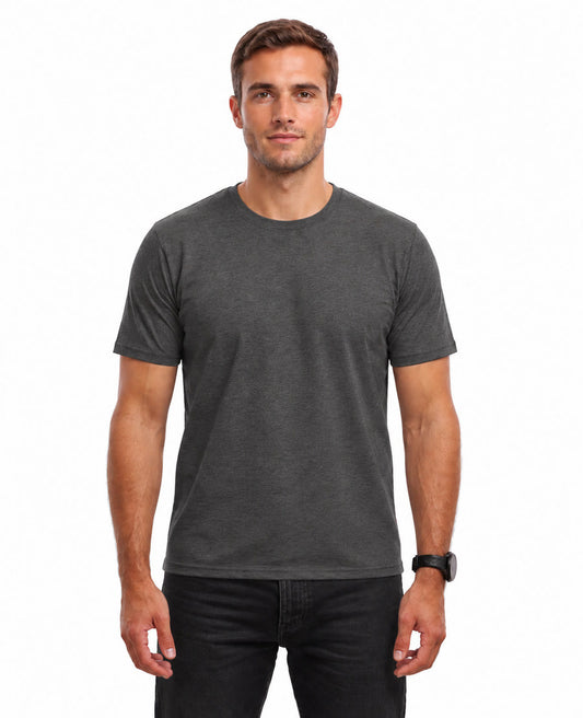 TEE HOMME COTON BIO GRIS FONCÉ