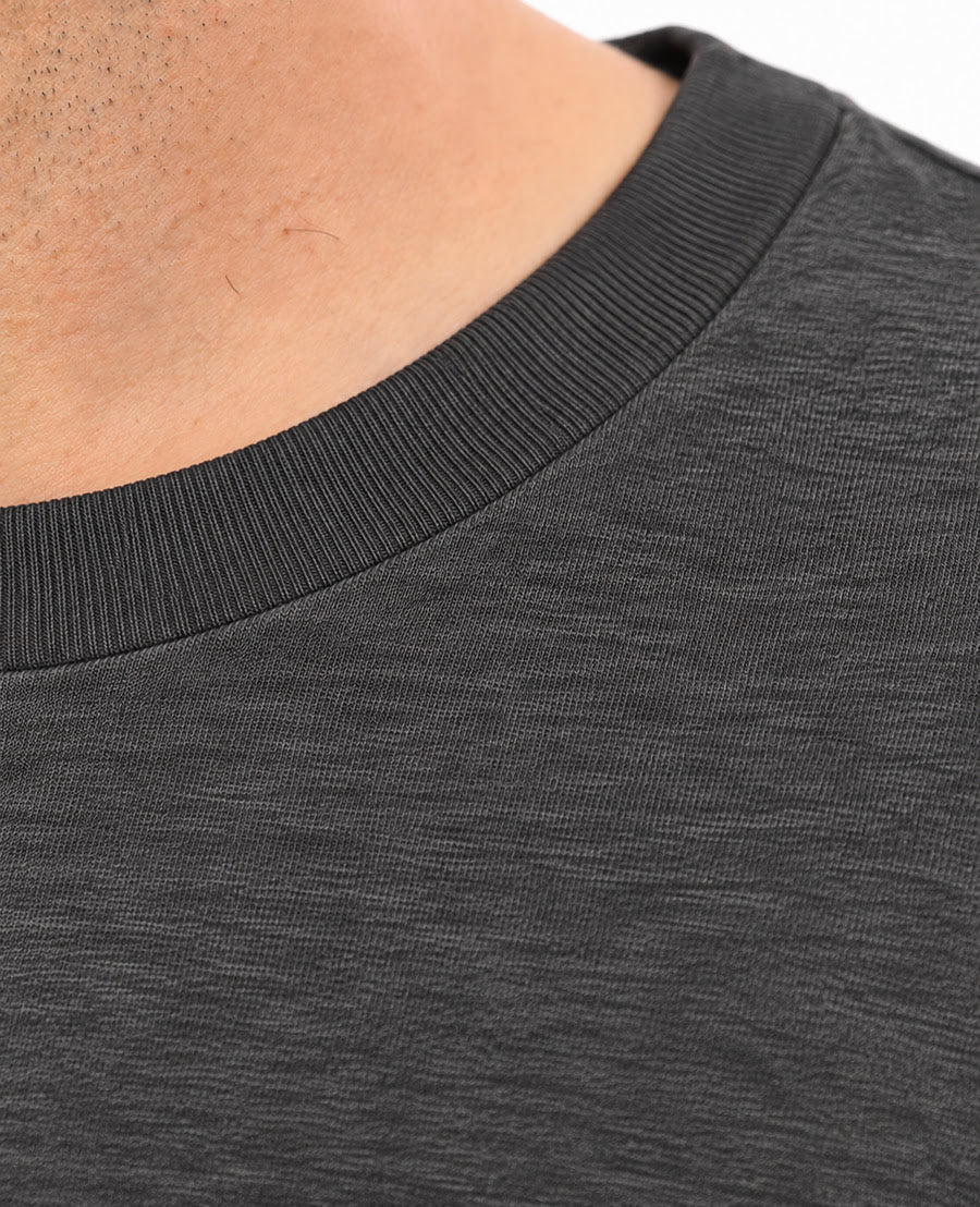 TEE HOMME COTON BIO GRIS FONCÉ